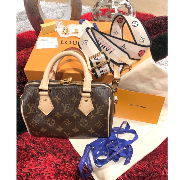 🆕💜Louis Vuitton ADJUSTABLE SPEEDY BANDOULIÈRE 20 Black Strap - Picture 3 of 17